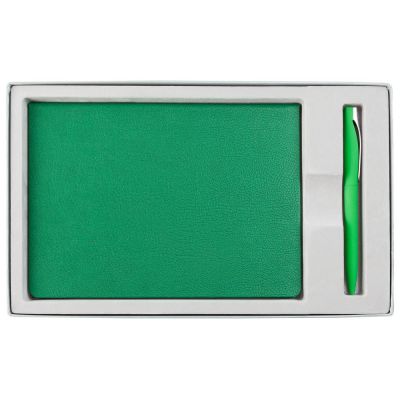 Коробка Horizon с ложементом под ежедневник и ручку, серая-2