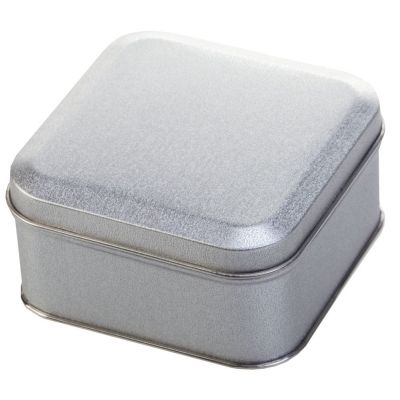 Коробка Pragmax S, квадратная, серебристая-0