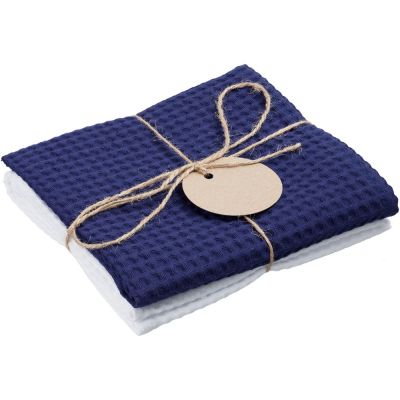 Набор кухонных полотенец Good Wipe, белый с синим-0