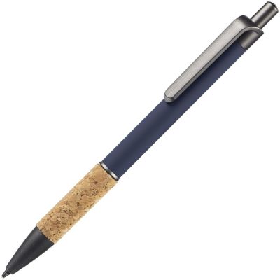 Ручка шариковая Cork, синяя-0