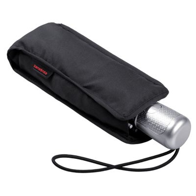 Складной зонт Alu Drop, 4 сложения, автомат, черный-4