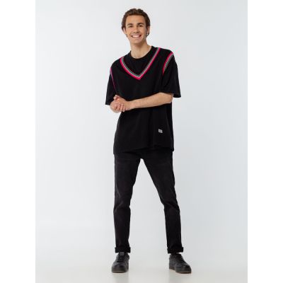 Жилет оверсайз унисекс Cornell в сумке, черный-11