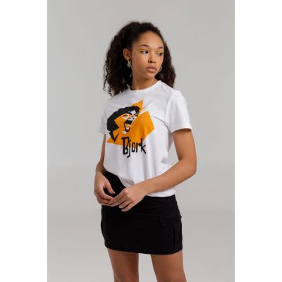 Футболка женская «Меламед. Bjork», белая-0