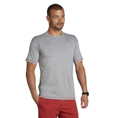 Футболка мужская с контрастной отделкой MUSTANG 150, белая с темно-синим-7