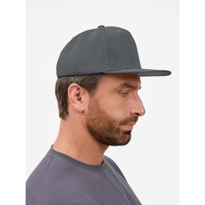 Бейсболка Epicore с прямым козырьком, серая-6