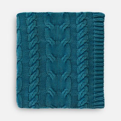 Плед Hygge, темно-зеленый-0