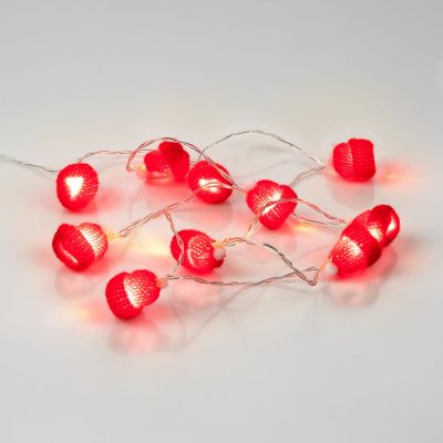 Гирлянда Cosy Poms, красная-1