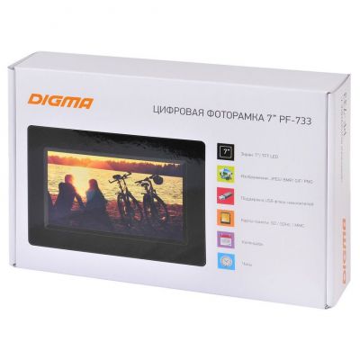 Цифровая фоторамка Digma PF-733, черная-6