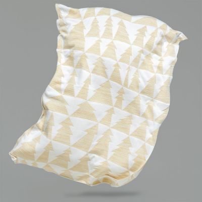 Плед «Танцующий лес», белый с золотистым-5