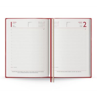Ежедневник Lugo, датированный, красный-4
