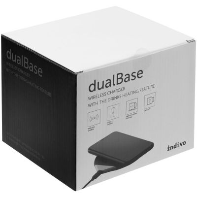 Кружка с подогревом и беспроводной зарядкой dualBase, белая-10