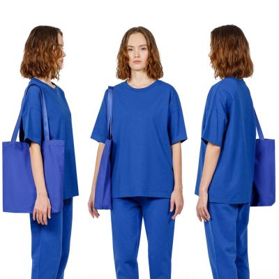 Шопер B4, синий с синими ручками-3