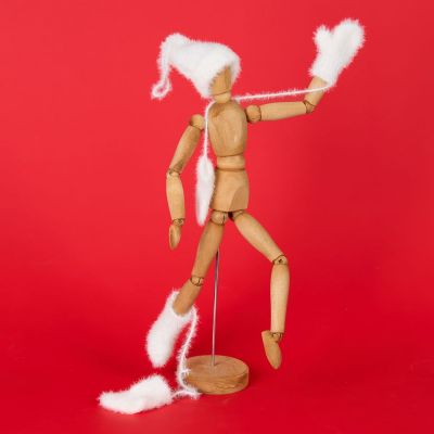 Подвеска на елку «Вьюжка», шапочка, белая-4