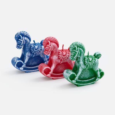 Свеча фигурная «Лошадка-качалка», красная-2