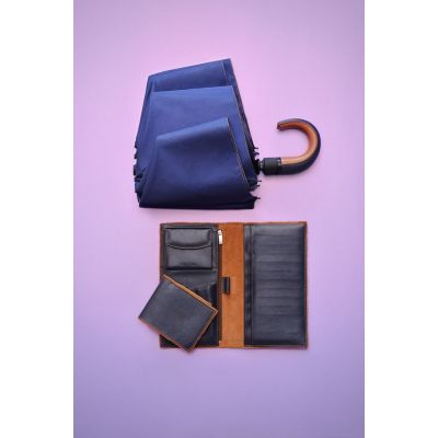 Складной зонт Palermo, темно-синий-4