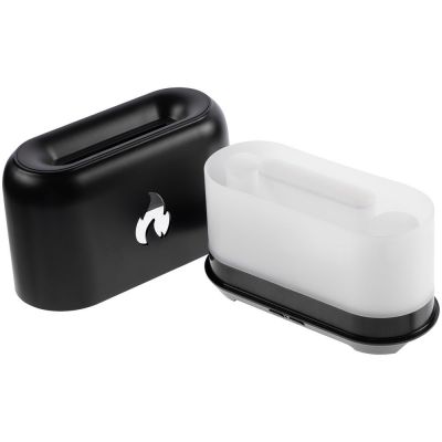 Увлажнитель-ароматизатор Fire Flick с имитацией пламени, черный-3