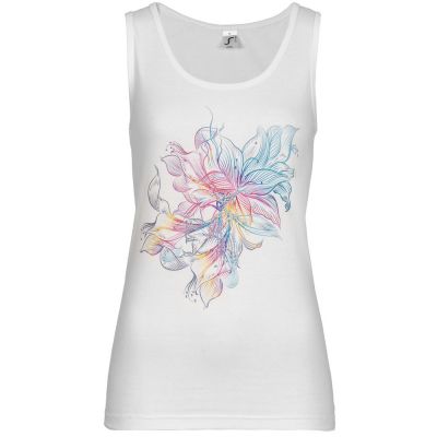 Майка женская Vibrance, белая-1