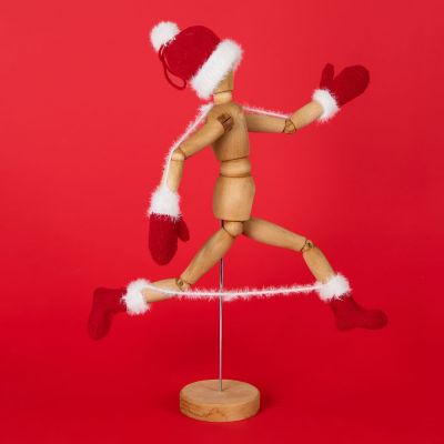 Подвеска на елку «Вьюжка», носочки, красная-5