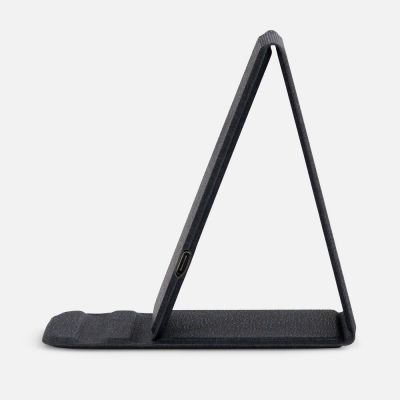 Подставка для смартфона с беспроводной зарядкой Kickstand, серая-3