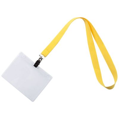 Лента для бейджа Neckband, желтая-1