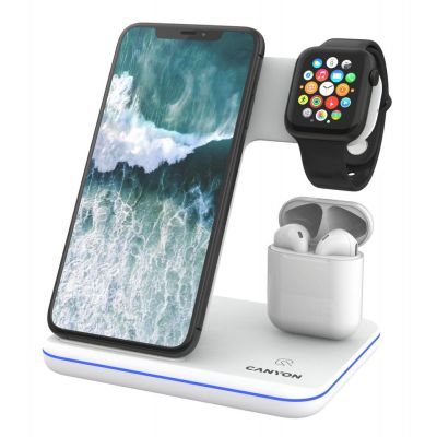 Беспроводная зарядная станция Canyon 302, белая-0