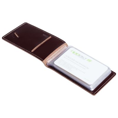 Футляр для визиток Handshake, коричневый-3