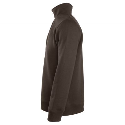 Толстовка Scott 290 с контрастным воротником на молнии шоколадно-коричневый-2