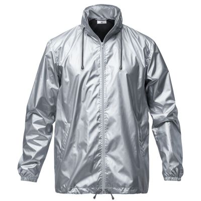 Ветровка Unit Flash, серебристая-0