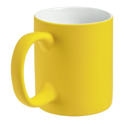 Кружка Sippy c покрытием софт-тач, желтая-1