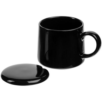 Кружка с подогревом и беспроводной зарядкой Dual Base, ver.2, черная-5