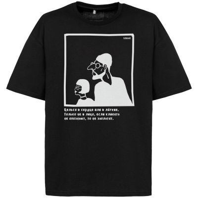 Футболка оверсайз «Леон», черная-4