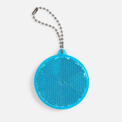 Пешеходный светоотражатель с цепочкой «Круг», синий-0