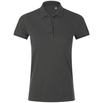 Рубашка поло женская Brandy Women, темно-серая с белым-0