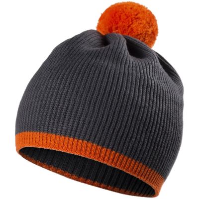 Шапка Amuse, темно-серая с оранжевым-1