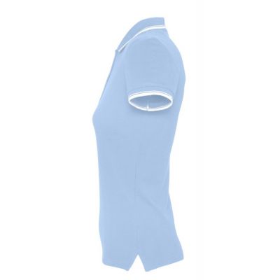 Рубашка поло женская Practice Women 270, голубая с белым-2