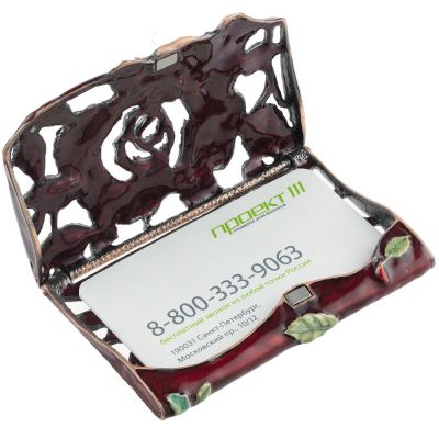 Визитница Enamel, розовая-5