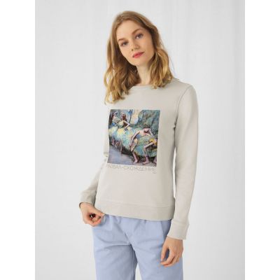 Свитшот женский «Развал-схождение», молочно-белый-1