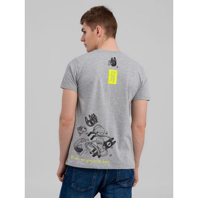 Футболка с термонаклейками Meow, серый меланж-5