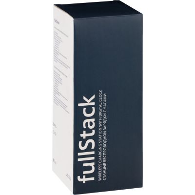 Станция беспроводной зарядки с часами fullStack, черная-9