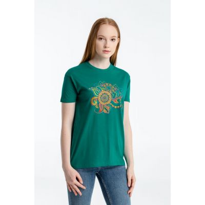 Футболка «Узор», зеленая-0