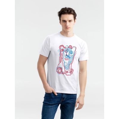 Футболка мужская «Биполярный медведь», белая-0