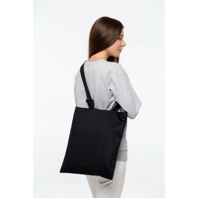 Сумка для покупок с регулируемыми ручками Leta, черная-9