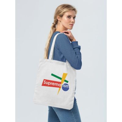 Холщовая сумка Suprematism, молочно-белая-3