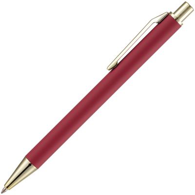 Ручка шариковая Lobby Soft Touch Gold, красная-1