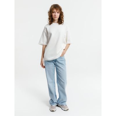 Джемпер с коротким рукавом Siluetti Volumica, молочно-белый-2