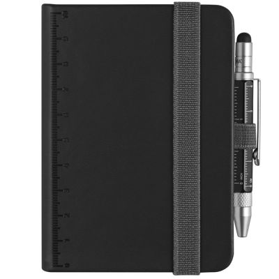 Блокнот Lilipad с ручкой Liliput, черный-1
