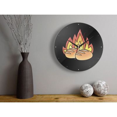 Часы настенные «Булки горят»-1