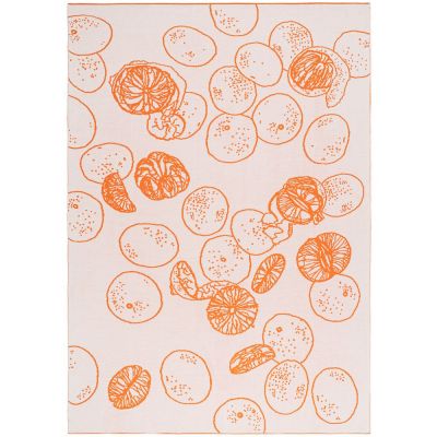 Плед Citrion, оранжево-белый-3