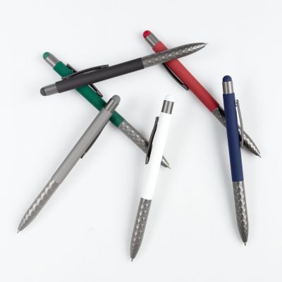 Ручка шариковая Digit Soft Touch со стилусом, синяя-6