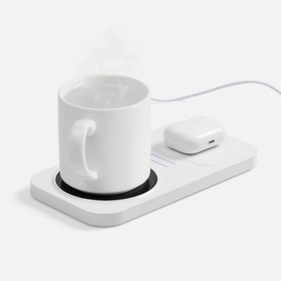 Беспроводное зарядное устройство с подогревом кружки Hot Task, белое-1